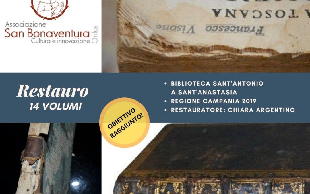 Restaurati 14 Volumi antichi della Biblioteca del Seminario Sant’Antonio a Sant’Anastasia