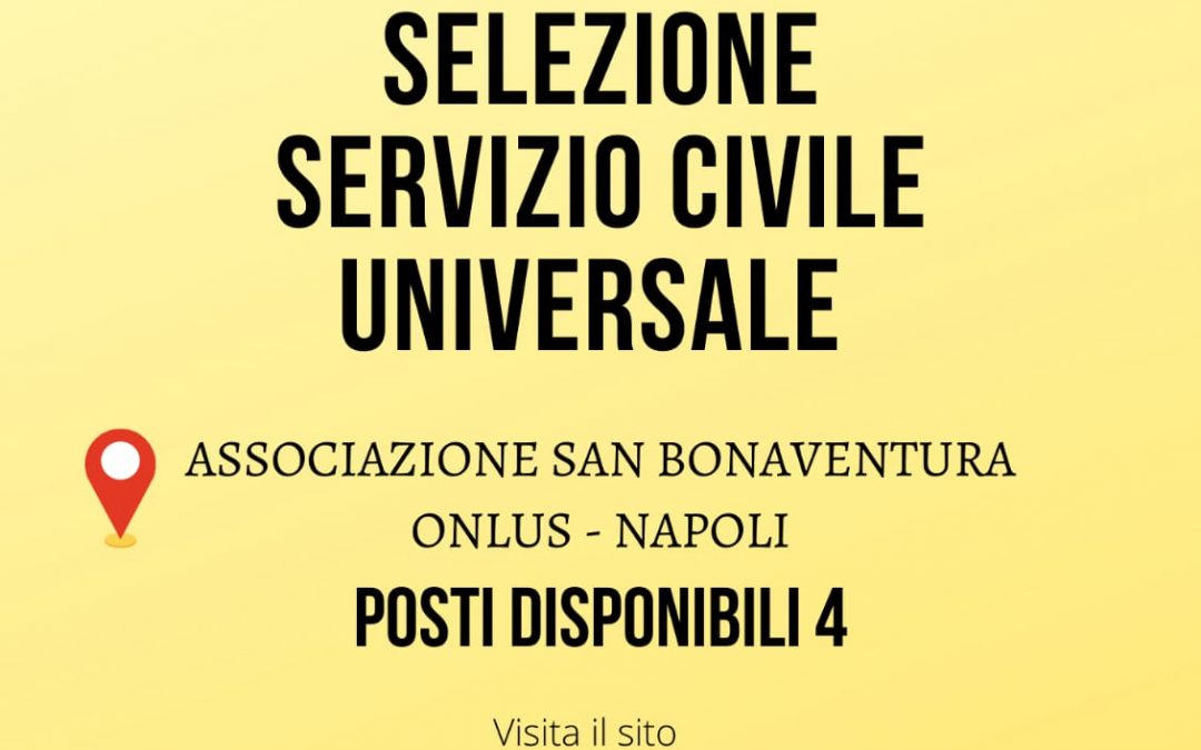 Bando di selezione servizio civile – 4 posti disponibili